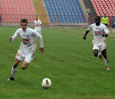 FC Bihor a bătut cu 2-0 echipa lui Voloşeniuc, chiar de ziua lui 